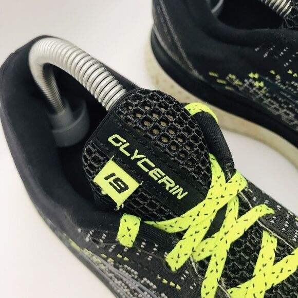 Brooks Glycerin 19 Running Shoe Mens 10D Black Green Lace Up Sneaker 1103561D050 - Picture 10 of 11